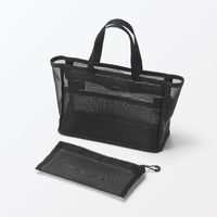 無印良品 ナイロンメッシュスパポーチ 約２９×９×１５．５ｃｍ 良品計画