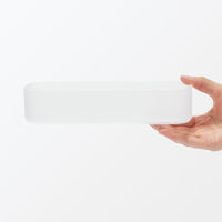 無印良品 再生ポリプロピレン入りメイクボックス１／４縦 約７５×２２０×４５ｍｍ 1セット（1個×2） 良品計画