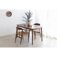 【軒先渡し】東馬 MGN ダイニングテーブル 幅1300×奥行760×高さ720mm ブラウン 54690440 1台（直送品）