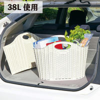 清水産業株式会社 折りたためるランドリーバスケット 大小セット アイボリー 120723 1セット(2個入)（直送品）