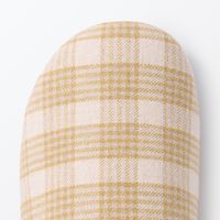 無印良品 綿フランネル履き心地やわらか足なりスリッパ Ｌ ２５～２７．５ｃｍ用 マスタード 良品計画