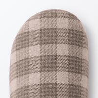 無印良品 綿フランネル履き心地やわらか足なりスリッパ Ｌ ２５～２７．５ｃｍ用 ブラウン 良品計画