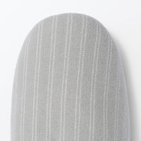 無印良品 綿フランネルかかとにフィットするルームシューズ Ｍ ２３．５～２５ｃｍ用 グレーストライプ 良品計画