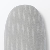 無印良品 綿フランネルかかとにフィットするルームシューズ ＸＬ ２６．５～２８ｃｍ用 グレーストライプ 良品計画