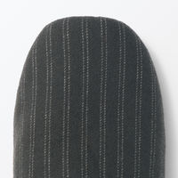 無印良品 綿フランネルかかとにフィットするルームシューズ Ｍ ２３．５～２５ｃｍ用 チャコールグレーストライプ 良品計画