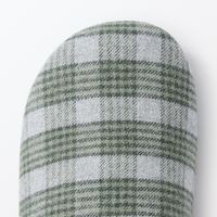 無印良品 綿フランネル履き心地やわらか足なりスリッパ Ｌ ２５～２７．５ｃｍ用 グリーン 良品計画