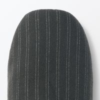 無印良品 綿フランネルかかとにフィットするルームシューズ ＸＬ ２６．５～２８ｃｍ用 チャコールグレーストライプ 良品計画
