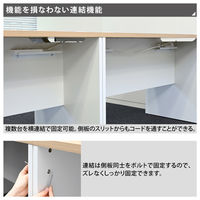 マルチワークCFデスク 幅1000×奥行600×高さ720mm ナチュラルウッド天板/ホワイト脚 1台 オリジナル