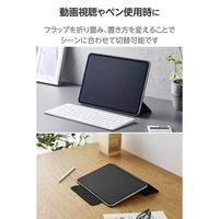エレコム iPad Pro ケース 11インチ (M4) マグネット着脱フラップ 軽量 TB-A25PMWVPF2BK 1個