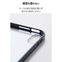 エレコム iPad ケース 11インチ(A16) 耐衝撃 背面クリア ブラック TB-A25RTSLOBK 1個