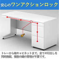 【組立設置込】プラス US-2 両袖机 幅1600×奥行700mm ホワイト US-NS167DL-33 WS/W4 1台（直送品）