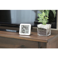 温湿度計 ドリテック デジタル温湿度計 熱中症 リテーモ・ライト ホワイト 1個