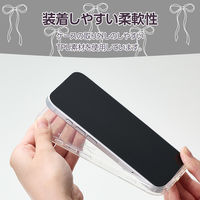 iPhone17 ケース ソフト 衝撃吸収 リボンデザイン シルバー PM-A25AIMLRISV エレコム 1個（直送品）