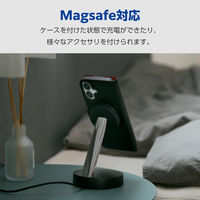 iPhone17 ケース レザー 手帳型 マグネット 衝撃吸収 MAGKEEP ブラック PM-A25APLFMGBK エレコム 1個（直送品）