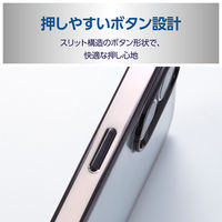 iPhone17 ケース ソフト 衝撃吸収 メタリックライン ブラックピンク PM-A25AUCTMLBPN エレコム 1個（直送品）
