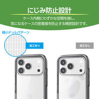 iPhone17 Pro ケース ハイブリッド 衝撃吸収 軽量 AirShock ブラック PM-A25CHVAIR2BK エレコム 1個（直送品）