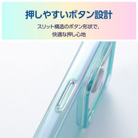 iPhone17 Pro ケース ソフト オーロラデザイン ブルー PM-A25CUCABU エレコム 1個（直送品）