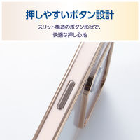 iPhone17 Pro ケース ソフト 衝撃吸収 メタリックライン ピンク PM-A25CUCTMLPN エレコム 1個（直送品）