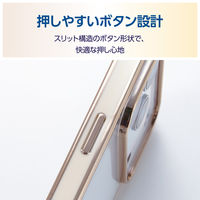 iPhone17 Pro ケース ソフト 衝撃吸収 メタリックライン グレージュ PM-A25CUCTMLGB エレコム 1個（直送品）