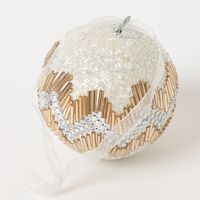 クリスマス　ボールオーナメント(M) ホワイト LAKOLE/ラコレ