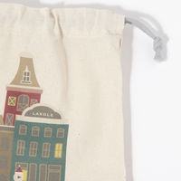 【アウトレット】クリスマス　ミニ巾着 スノーマン LAKOLE/ラコレ