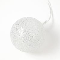 【アウトレット】クリスマス　LED グリッターボール(シルバー) LAKOLE/ラコレ