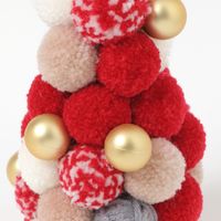 クリスマス　ポンポンツリー(L) レッド LAKOLE/ラコレ