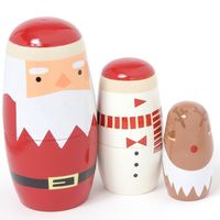 クリスマス　マトリョーシカ3点セット サンタ LAKOLE/ラコレ