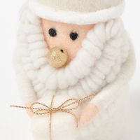 クリスマス　フェルトサンタ ホワイト LAKOLE/ラコレ