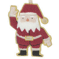 クリスマス　刺繍オーナメント(サンタ) LAKOLE/ラコレ