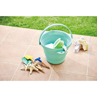 ソフトバケツ8型 ミントグリーン 1個 伊勢藤