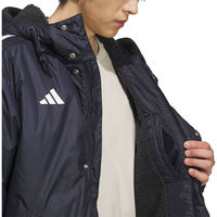 adidas(アディダス) アウター 防寒 スリーストライプス ルーズフィット ロング ボアコート J/XL KA1303 BW566 1枚（直送品）