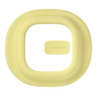 耐熱ガラス製 保存容器 500mL イエロー LNG481 1個 電子レンジ・オーブン・食洗機対応 LIV PLUS