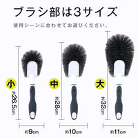 日本クリンテック ハンドル付きたわし カビ 腐食に強い 浴室 床 キッチン 鍋 ふつう 大サイズ 485632 1個（直送品）