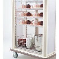 エレクター 常温配膳車coo 扉式 ワイド W1642×D870×H1196mm 30膳 JCTW30DSP DXモデル ピンク（直送品）