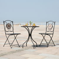 不二貿易 モザイクテーブル 幅610×奥行610×高さ695mm 星柄 10655 1台（直送品）