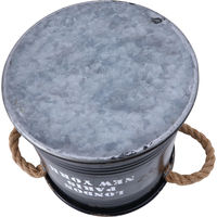 不二貿易 ブリキスツール 幅250×奥行250×高さ265mm ブラック 26170 1個（直送品）