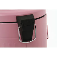 不二貿易 スチール ラウンドペダルペール 12L ピンク 34719 1個（直送品）