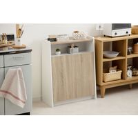 アイリスオーヤマ ゴミ箱 30L 引き出し ペールカウンター ウッドペールストッカー WPS-630 ウォームホワイト/ライトナチュラル 1台（直送品）