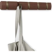 umbra フリップフック(5) ウォルナット/ゴールド 23188501227 1個