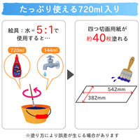 サクラクレパス 工作ポスターカラー 単色 あか 720ml 絵の具 KPW720ml#19