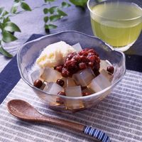 清水食品 国産天草使用 黒みつ豆寒天 6個