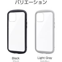 iPhone 12 Pro Max ケース カバー 耐衝撃ハイブリッドケース PALLET CLEAR Flat ブラック（直送品）