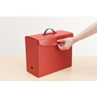 ライオン事務器 ボックスファイル テレネ ブルー A4サイズ フタ付き 持ち運び可能 BF-42TB 1冊