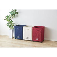 パール金属 ランドリーバスケット 76L ベージュ N-7895 1個（わけあり品）