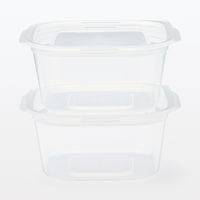 【まとめ買いセット】無印良品 蓋をしたままレンジで使えるフードコンテナ 正方形630mL 1セット（1組（2個入）×20）