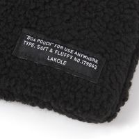 ボアスクエアポーチ ブラック LAKOLE/ラコレ