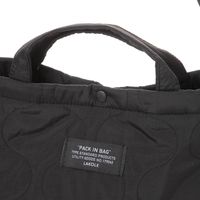 キルト2WAYショルダートートバッグ ブラック LAKOLE/ラコレ