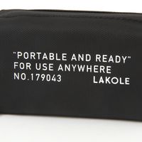 ポーチ　撥水 WRミニスクエアポーチ ブラック LAKOLE/ラコレ