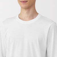 無印良品 メンズ 紳士 あったか綿 厚手 クルーネック長袖Ｔシャツ 紳士Ｍ 白 良品計画